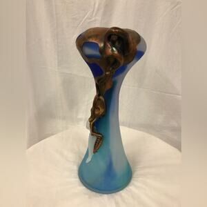 Vintage Hand Made Blown Glass Coated With Metal “Bulb” #1